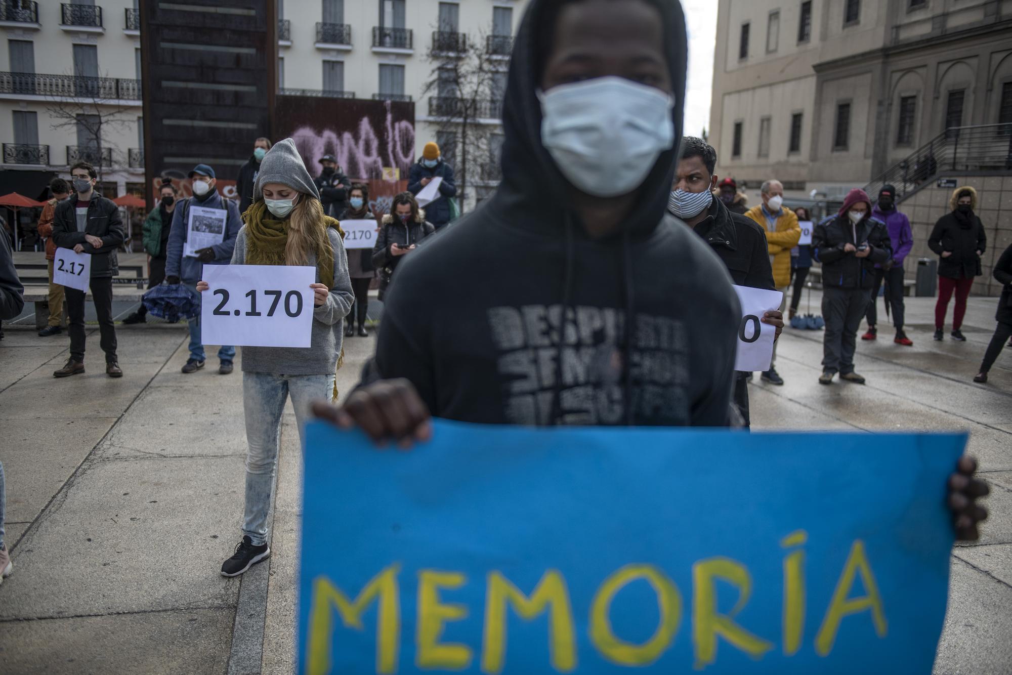 Manifestación en Madrid en el séptimo aniversario de la masacre de la playa del Tarajal.  - 5